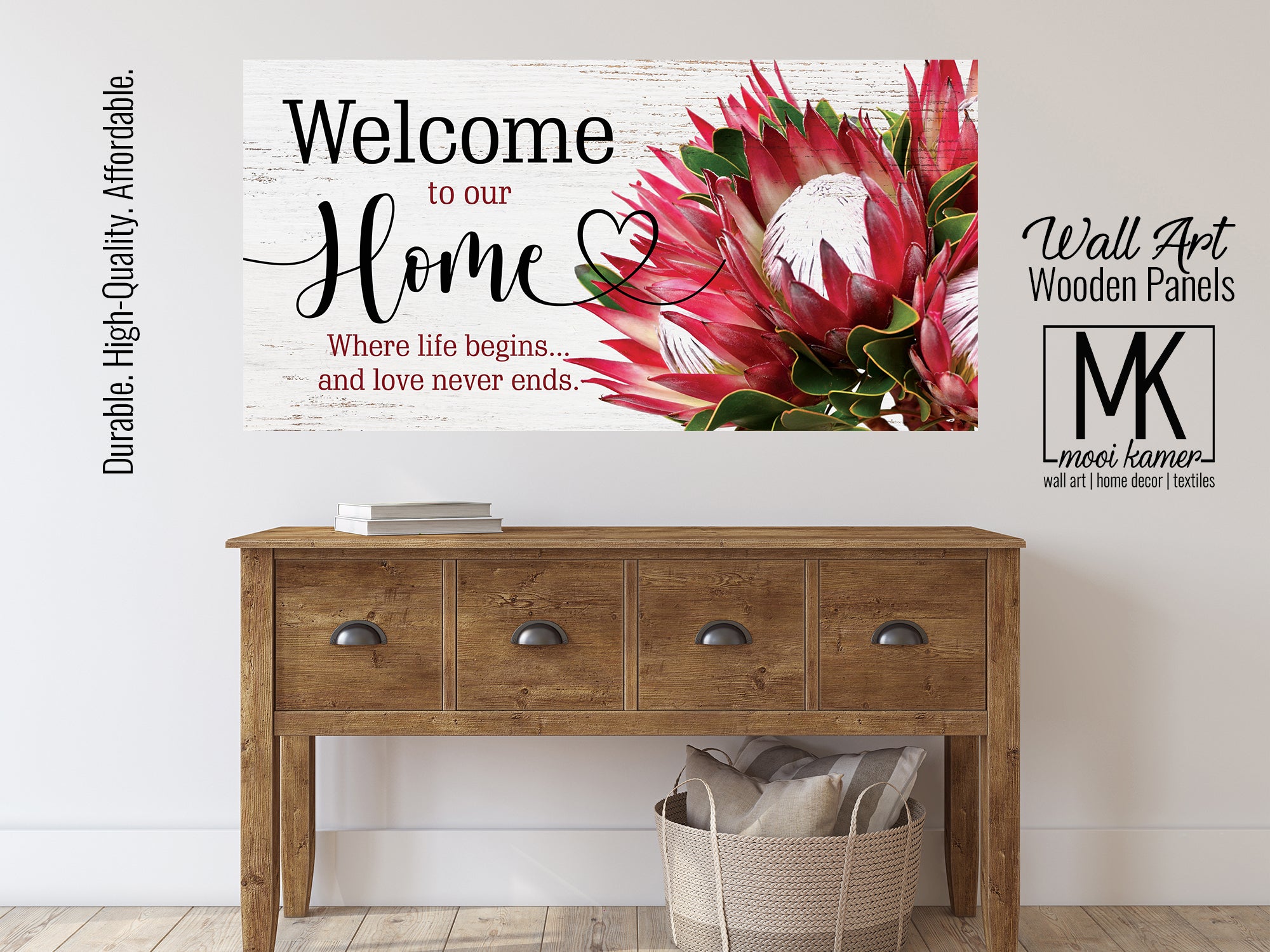 Wooden Wall Art | 1 Set | Home | Protea – Mooi Kamer