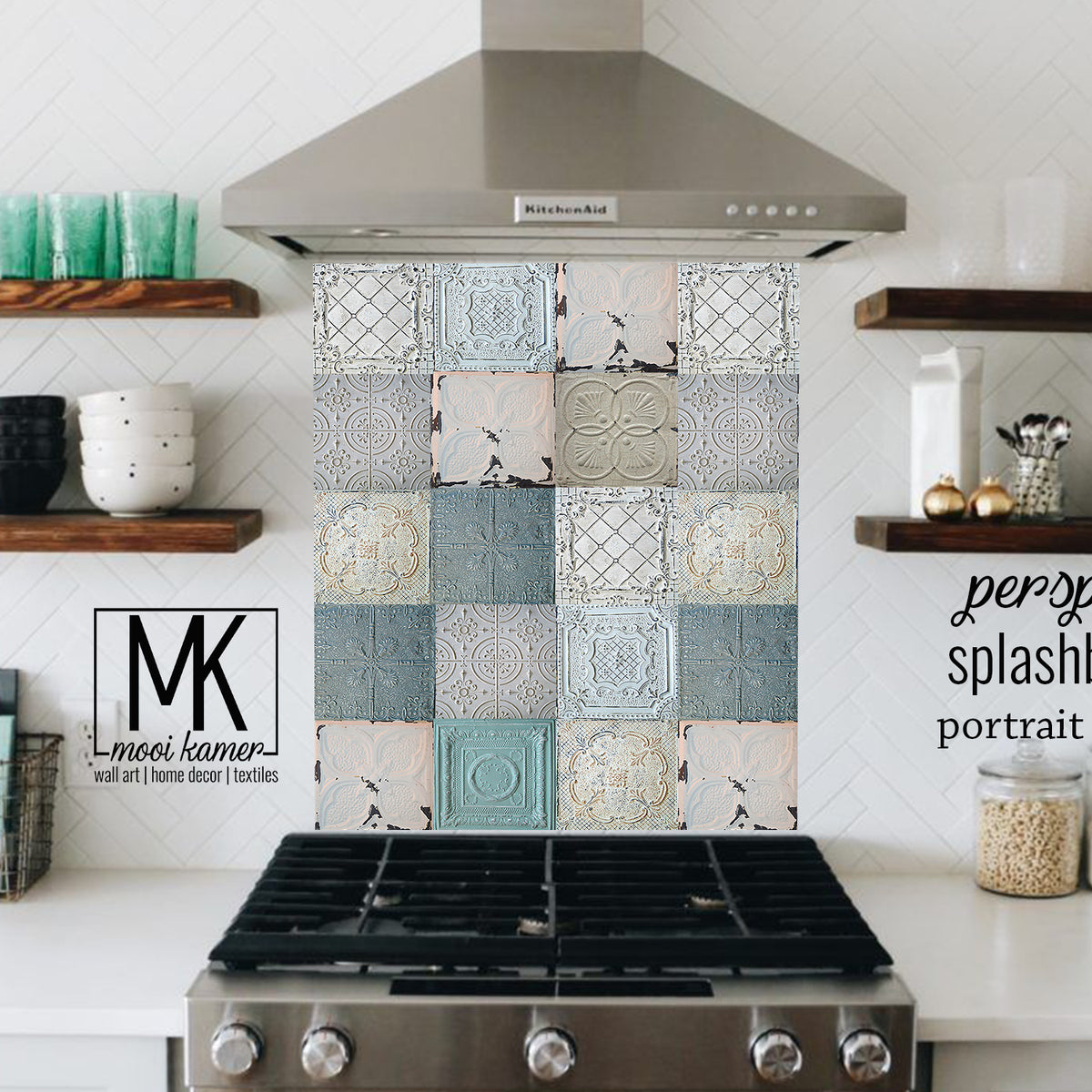 Vintage Tin Tile | Splash-back | Perspex Only – Mooi Kamer