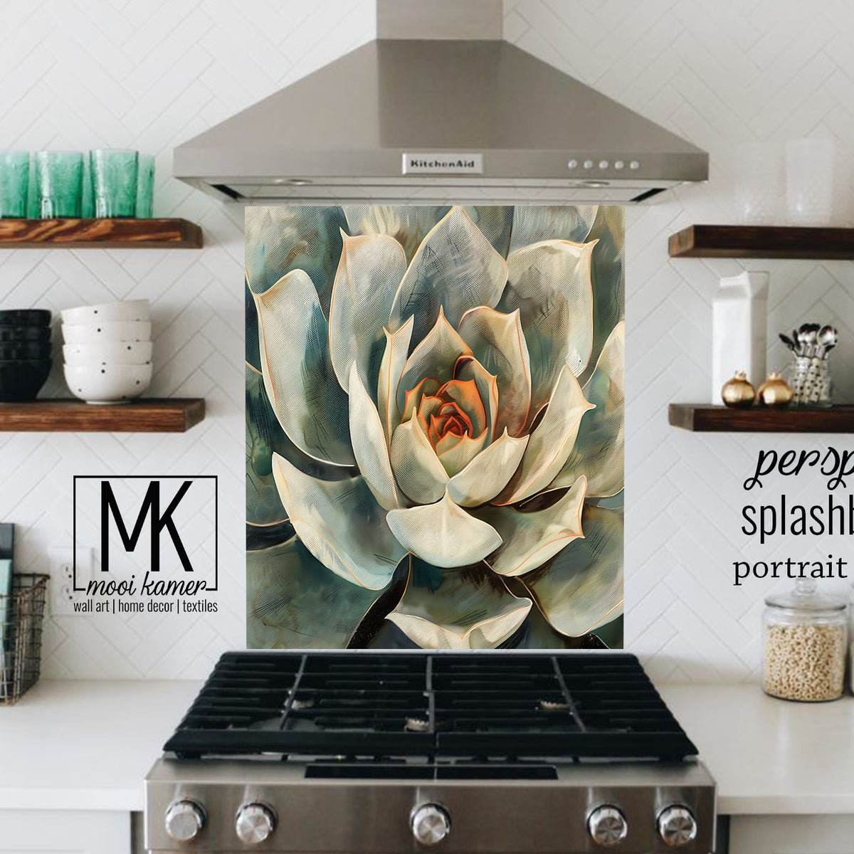 Succulent | Splash-back | Perspex Only – Mooi Kamer