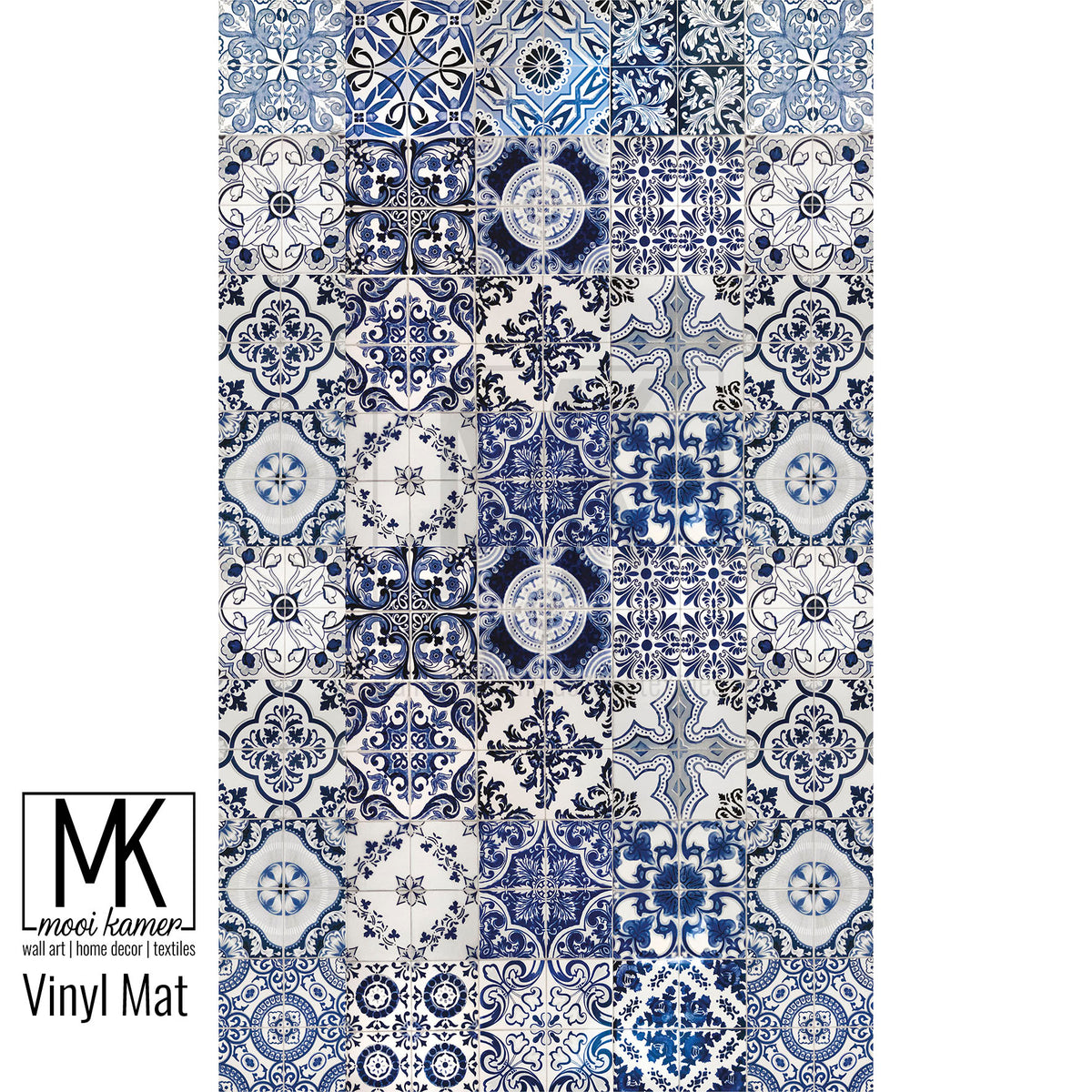 Mosaic | Blue | Vinyl | Floor Mat – Mooi Kamer