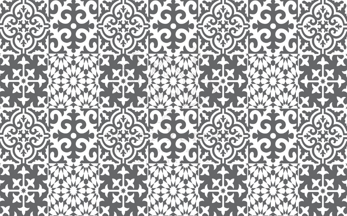 PATTERN GRAY | VINYL RUG – Mooi Kamer