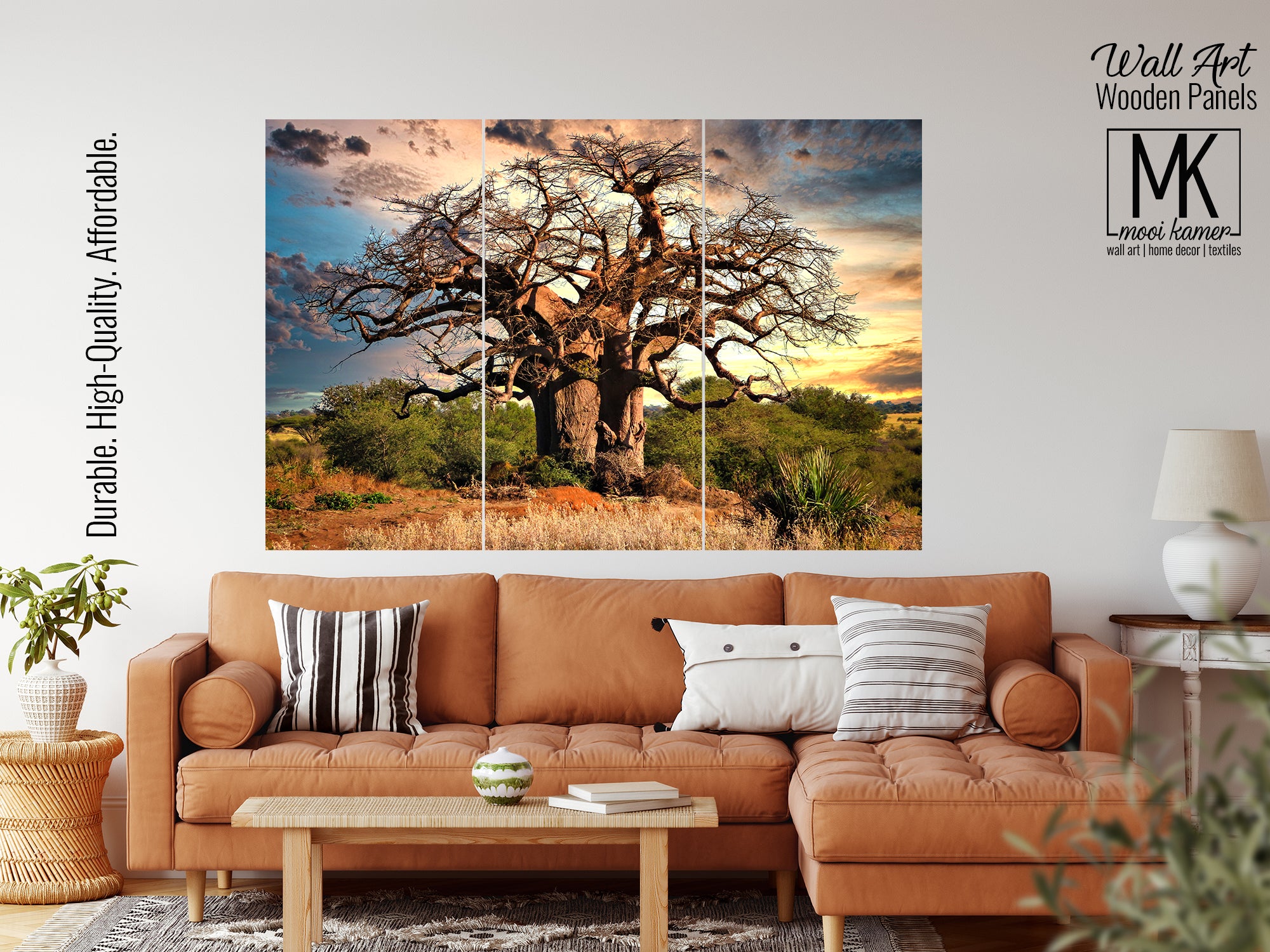 Wooden Wall Art | 3 Set | Nature | Baobab Tree – Mooi Kamer