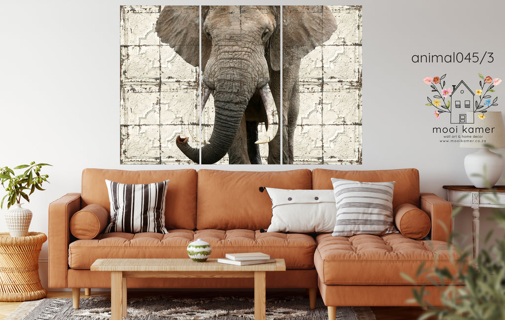 3 Set | Elephant | Vintage Tile