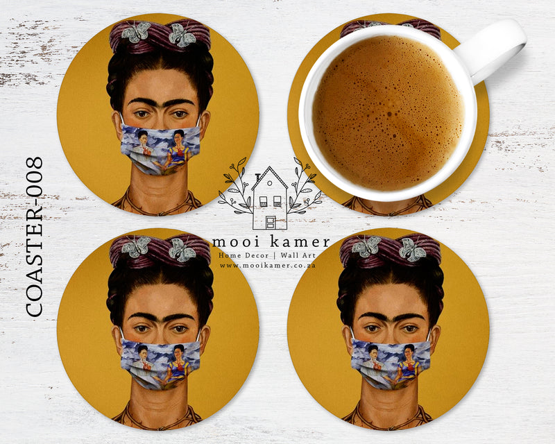 Coasters 4 set | UV Print 3mm MDF | Frida