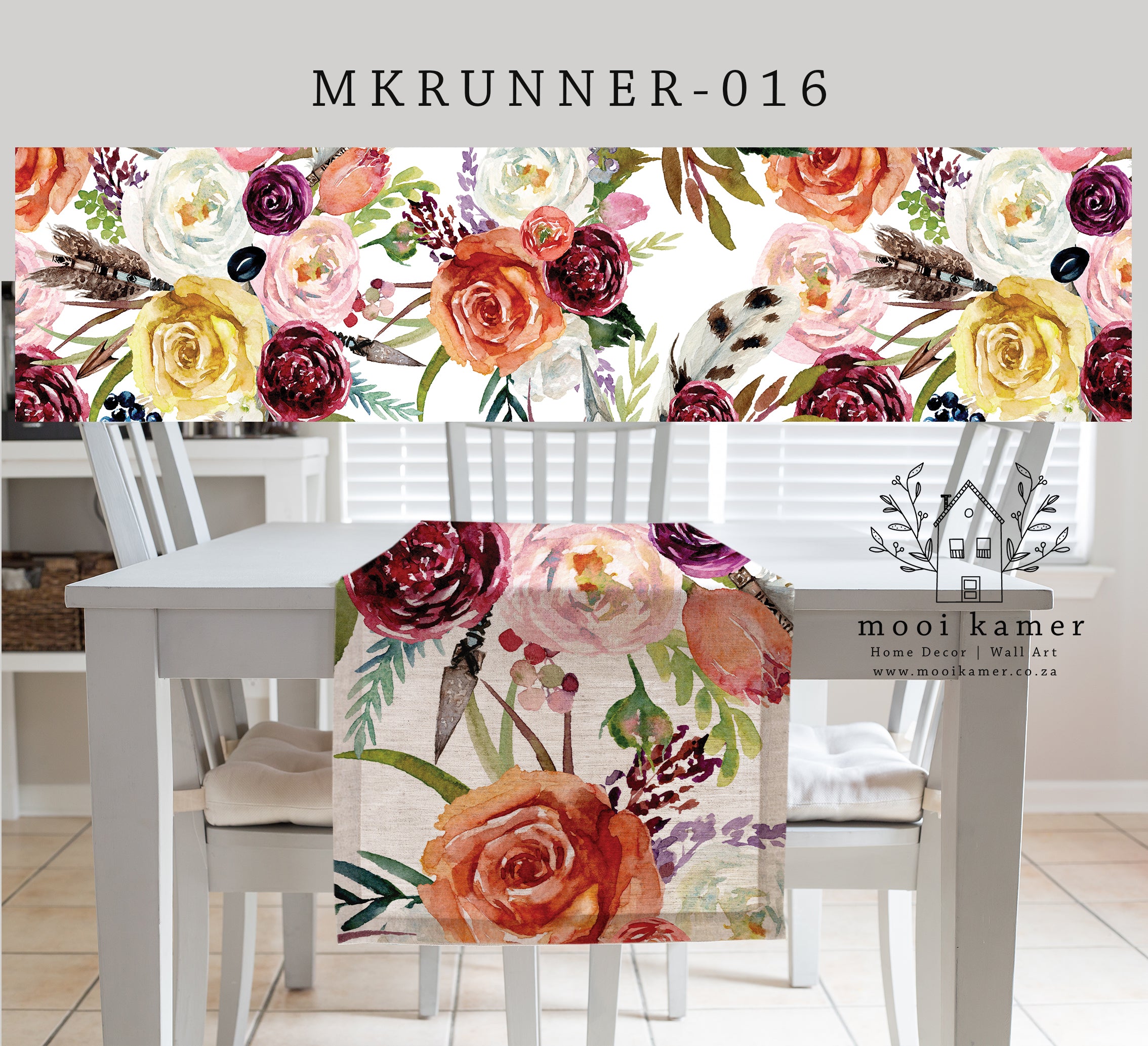 PVC Table Runner | Floral