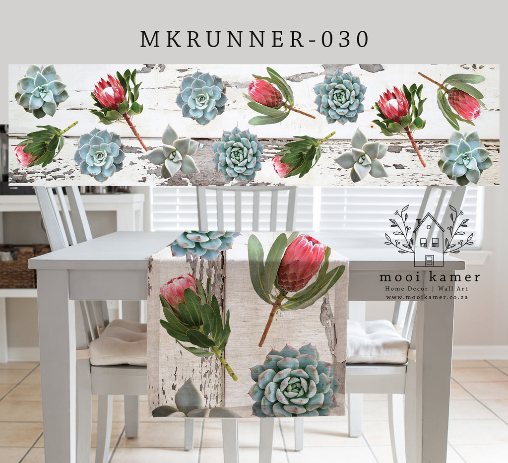 PVC Table Runner | Protea & Succulents