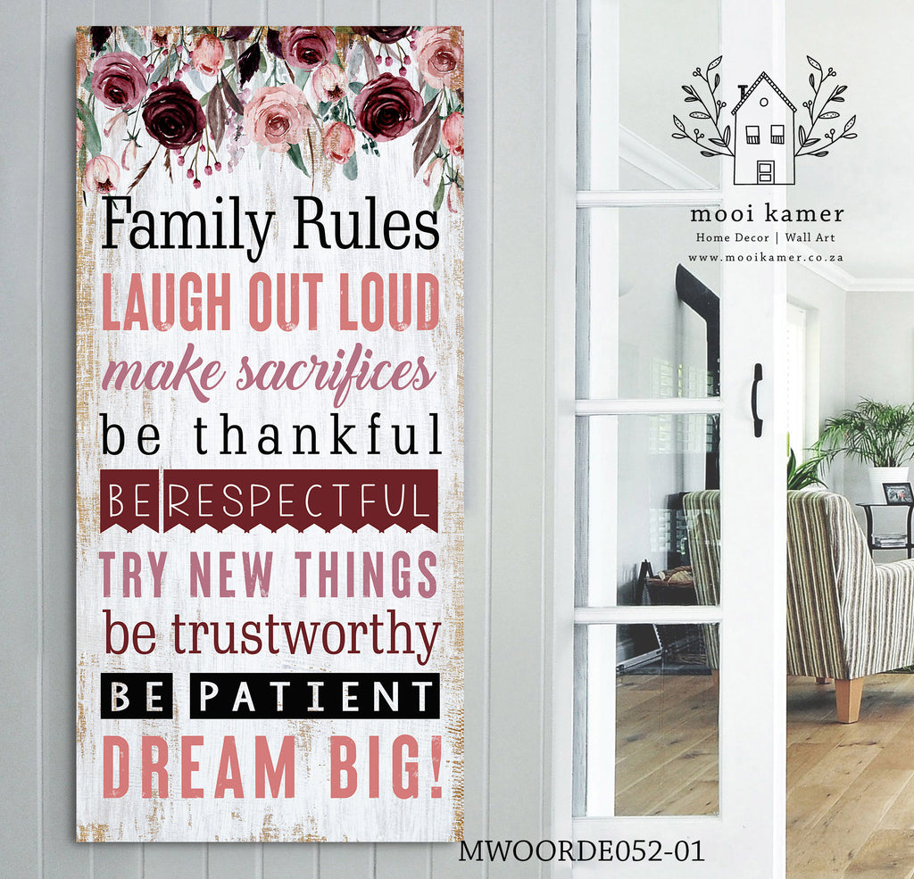 Mooi Woorde | Family Rules